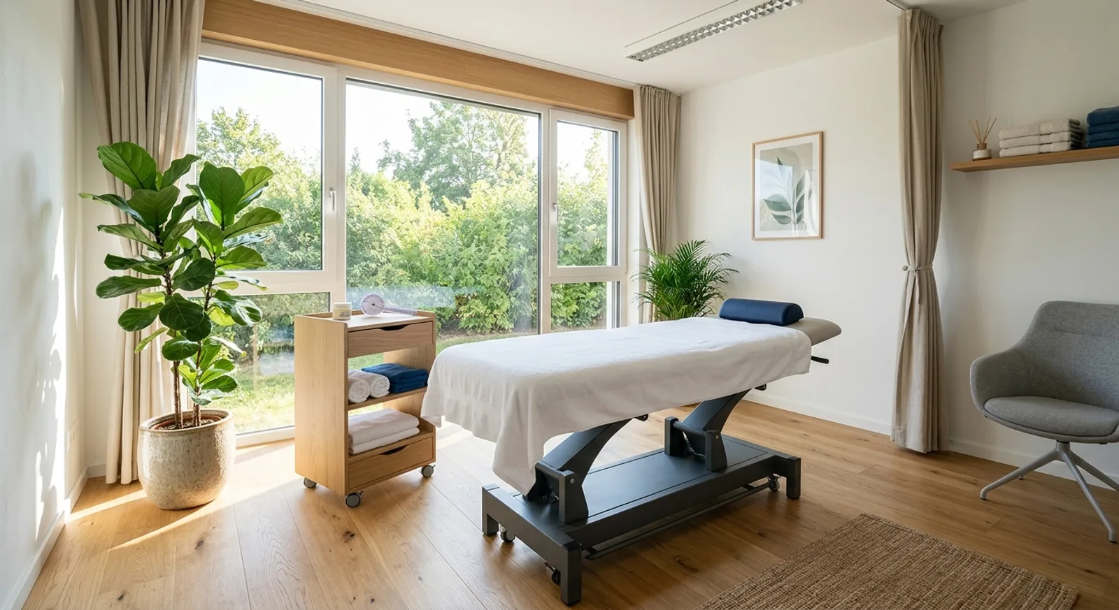 Heller Physiotherapie-Behandlungsraum